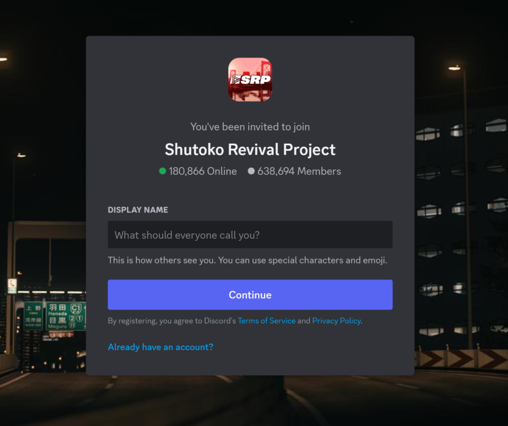 Shutoko Revival Project Discord Server Link 